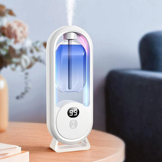 2X Wall Mounted Essential Oil Diffuser Rechargeable Timed Aromatherapy Humidifier Digital Display Air Freshener