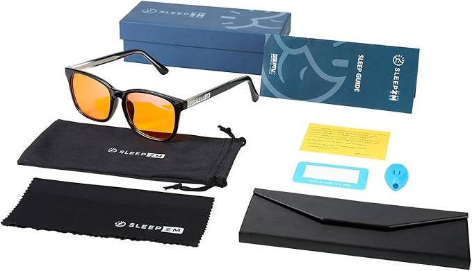 100% Blue Light Blocking Glasses - Better Sleep Anti Eye Strain Protection - Computer Gaming Women Men