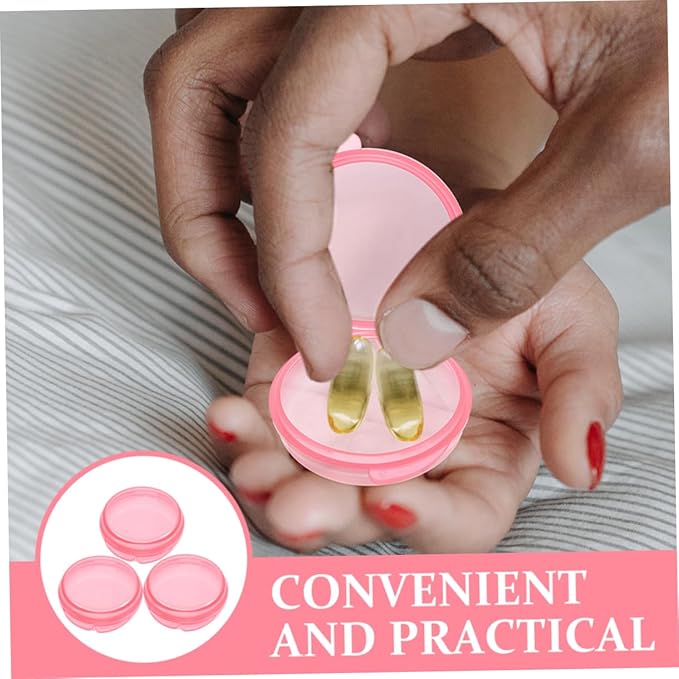 3pcs Travel Pill Container Portable Daily Medication Organizer Compact Plastic Pill Box for Easy Storage for Travel and Outdoor Use