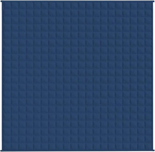 Weighted Blanket Blue 200x200 cm, 9 kg Heavy Blanket for Adults, Hypoallergenic Glass Bead Filling, Even Weight Distribution, Brushed Polyester Fabric