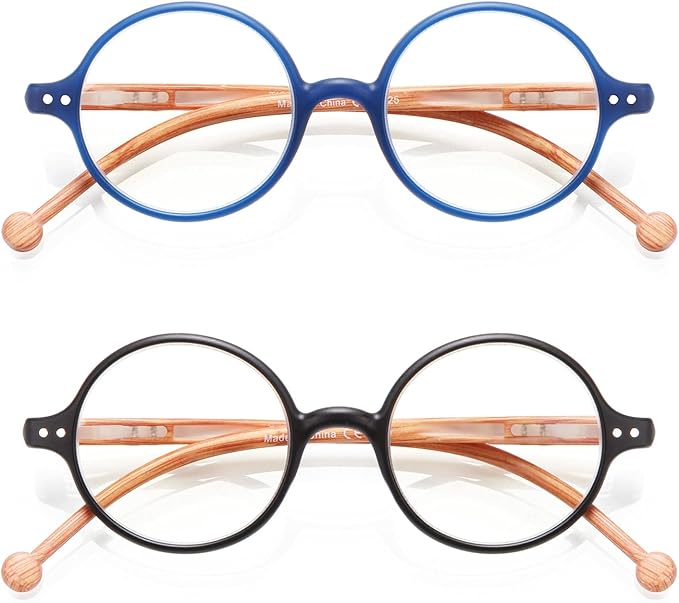 Round Reading Glasses Women Men Blue Light Blocking Circular Readers Unisex Ultra Lightweight Circle Cheaters Glasses