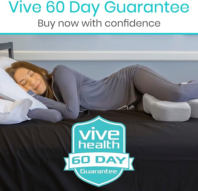 Leg Pillow for Side Sleeping - Hip Pain Pillow for Between Legs - Memory Foam Wedge for Hip, Knee, Back Relief, Pregnancy, Sciatica - Orthopedic Breathable, Machine Washable Cover