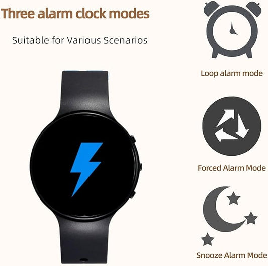 Electric Shock Alarm Clock for Heavy Sleepers|Silent Alarm Clock|Get up on time|Strong Wake-up Call |Shock Pulse for Self-Discipline and Combat Fatigue|Powered for Students & Hard of Hearing