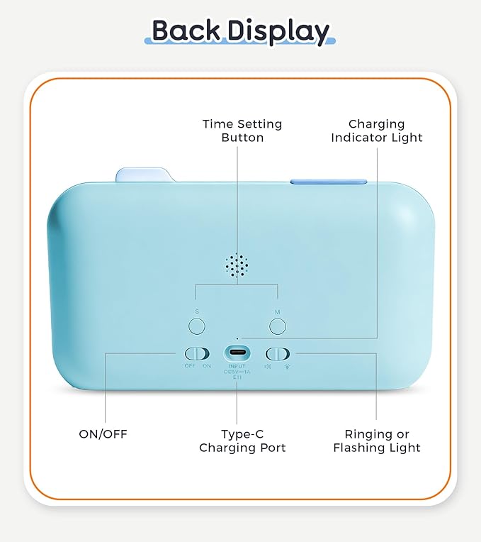 3-in-1 Visual ADHD Timer for Kids & Adults with Planning Board, Task Timer, Chore Chart & Visual Schedule Planner, Autism & ADHD Tools with Checklist for Homeschool Supplies, Home, School (Blue)