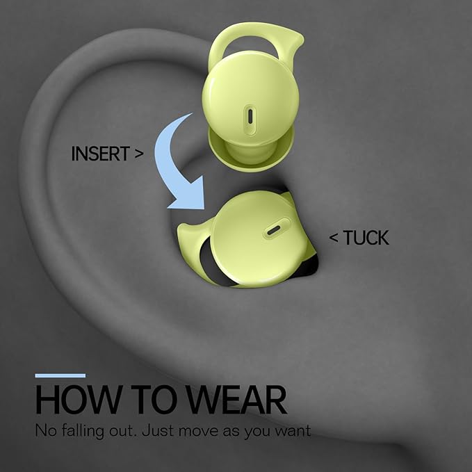 Invisible Sleep Headphones,Sleep Earbuds for Side Sleepers,Small Comfortable Fit Noise Blocking Sleep Ear Buds,Bluetooth 5.3 Wireless Earbuds, in-Ear Ear Buds for Sleeping - Green