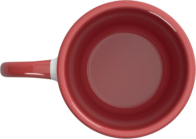 Relaxation Breathing Vagus Nerve Stimulation Stress Relief Ceramic Mug, Red/White