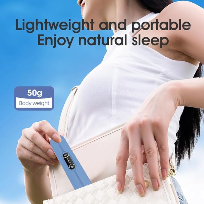 Pillow Speaker for Sleeping, Bluetooth Bone Conduction, 3D White Noise, Volume Control, Sleep Timer,Side Sleepers(Blue)