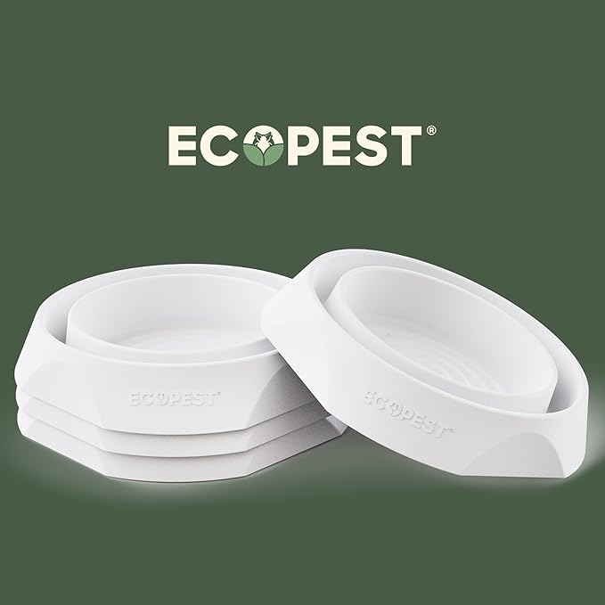 Bed Bug Interceptors – 4 Pack | Bed Bug Blocker (Pro) Interceptor Traps (White) | Insect Trap, Monitor, and Detector for Bed Legs