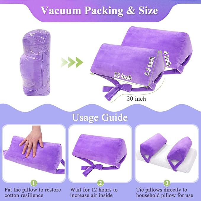 AOSSA Anti Aging Pillow for Women, Anti Wrinkle Face Beauty Pillow, Head Stabilizer, Back Sleep Training Face Up Head Positioning, Wrinkle Prevention for Face Post Surgery Support for Sleeping Upright