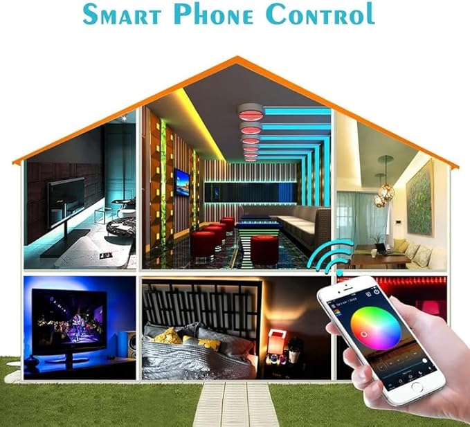 WiFi RGB Controller Magic Home APP Compatible with Alexa Google Home for DC12-24V RGB LED Strip Light Voice Dimmer (WiFi, RGB)