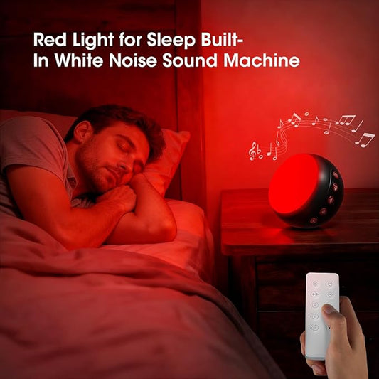 630nm Red Light Therapy Sleep Device, Red Night Light Lamp to Support Deep Relaxation and Improve Sleeping for Adult & Elderly Adults, Suitable for Valentine Gifts, Best Companion Gifts