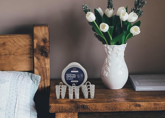 Nasal Dilators for Sleeping - 12 Nasal Cones for Breathing - Nostril Opener and Soft Silicone Nose Vents for Quiet Nights and Restful Sleep - Sinus Cones