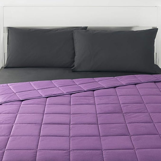RelaxBlanket Weighted Blanket | 60''x80'',12lbs | for Individual Between 110-160 lbs | Premium Cotton Material with Glass Beads | Purple