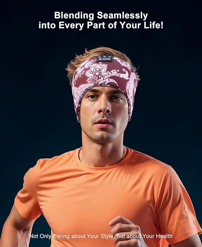 LOVE EYE Sleep Headphones Wireless Headband Headphones Bluetooth 5.4 for Side Sleeper Bluetooth Headband Earphones for Sports for tech Gadgets Gifts