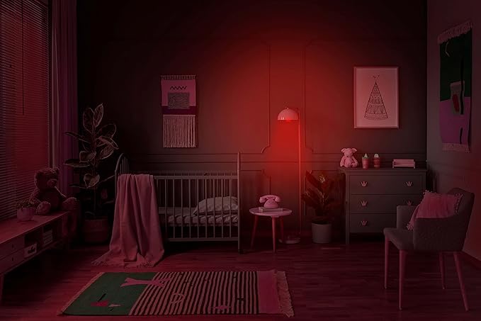 Hooga Sleep Light Bulb - Blue Light Blocking Red Night Light, 625nm for Healthy Sleep - Baby Nursery, 1W LED, 7W Replacement Single