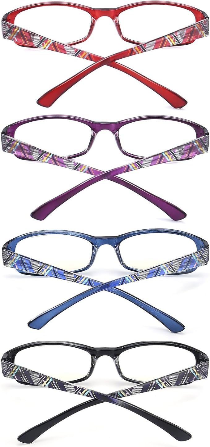 Reading Glasses for Women with Spring hinges 1.25 Professional Computer Readers with Blue Light Protection and Case
