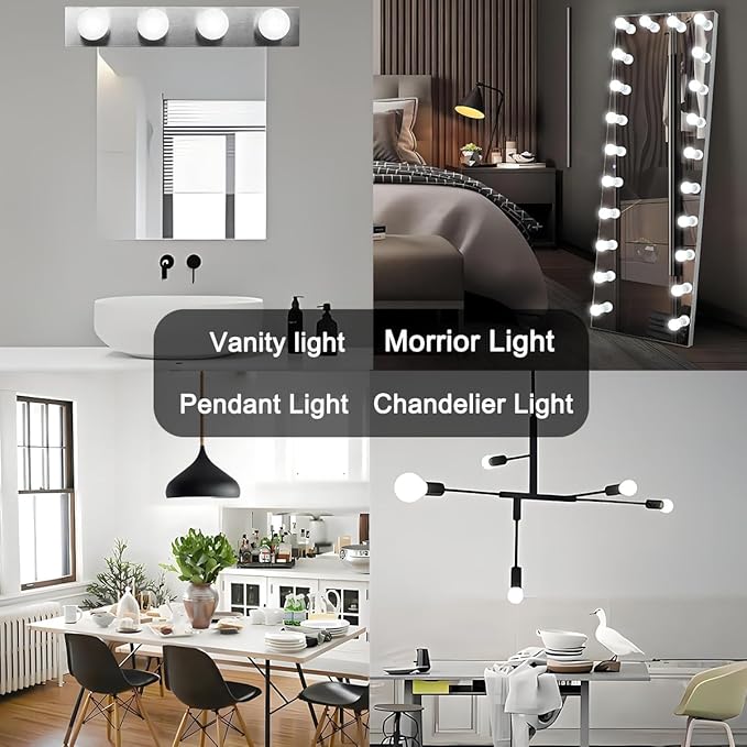 ILC G25 Globe Light Bulbs, App-Controlled Vanity Light Bulbs with Bluetooth Mesh, Color Changing, 1600 Million Colors, 6W, 60W Equivatlent, 600LM, CCT: 2700K-6000K, CRI>95+, E26 Base (6 Pack)
