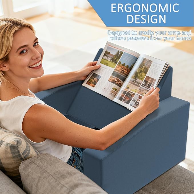 Lap Desk Pillow with Removable Cover Adjustable Angle Gaming & Machine Washable Reading Pillow for Adults Multipurpose Laptop Bed Tray with Arms for Working