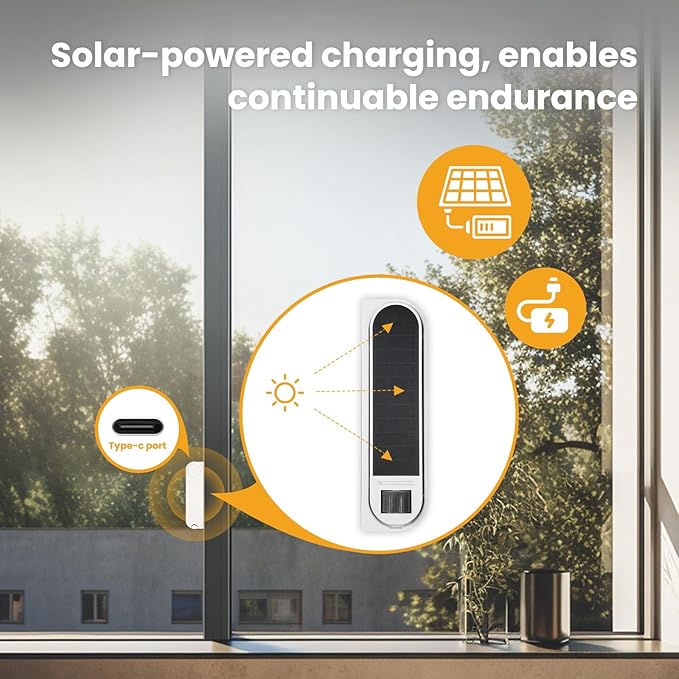 Window Opener ,Motor APP Remote Control Timing Quiet, Automatic Smart Window Pusher ,Solar Charging, no Tools Required for Installation