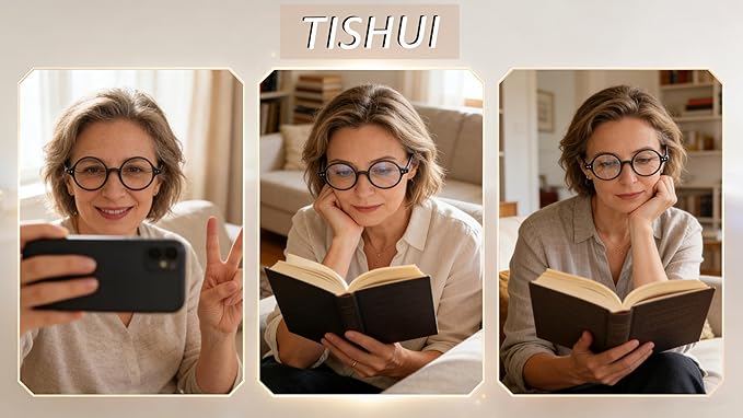 Round Reading Glasses Women Men Blue Light Blocking Circular Readers Unisex Ultra Lightweight Circle Cheaters Glasses