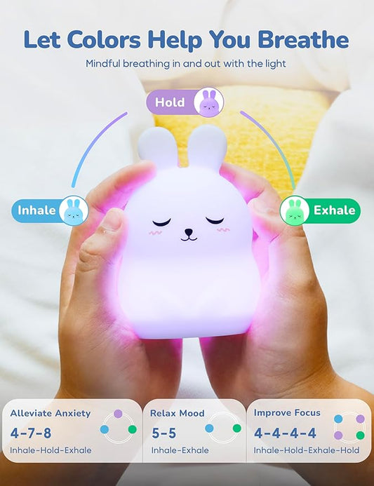 Mini Breathing Pal 'Bonnie' - Mindfulness Breathing Light, Guided Visual Meditation Breathing Light, Anxiety Relief Items for Calm Down Corner/Meditation/Sleep Aid for Adult/Kid