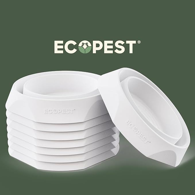 Bed Bug Interceptors – 8 Pack | Bed Bug Blocker (Pro) Interceptor Traps (White) | Insect Trap, Monitor, and Detector for Bed Legs