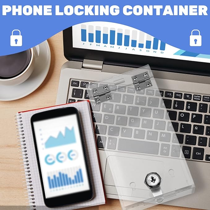 Zerodeko 1PC Key Lock Box Cellphone Case Clear Cell Phone Lock Box Phone Locker Box Self-control Smartphone Holder Mobile Phone Case for Parents to Get More Focused Cellphone Case Lockbox