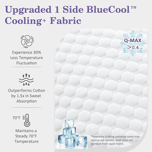 HOMELAB Adjustable Shredded Memory Foam Pillow King Size, Cooling Bed Pillow for Sleeping with Removable Cover, Medium Pillow for Side Stomach & Back Sleepers, 1 Pack 20"x34"