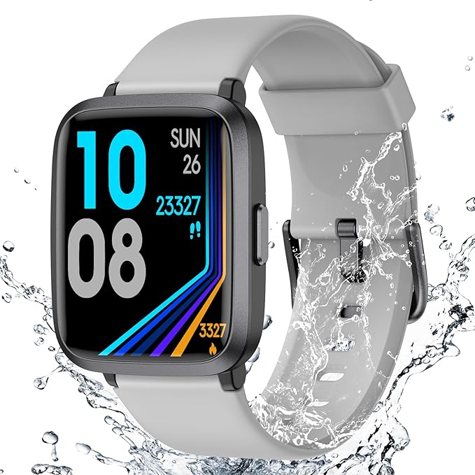 Fitness Tracker Watch with Heart Rate Monitor, Activity Tracker with Pedometer, Sleep Monitor, Calories & Step Counter, IP68 Waterproof Smart Watches for Women Men Fitness Watch for Sports
