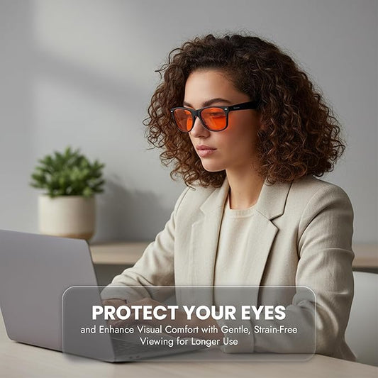 Luminere 99.9% Blue Light Blocking Glasses Anti Blue Light Men & Women, Eye Strain Relief Sleep