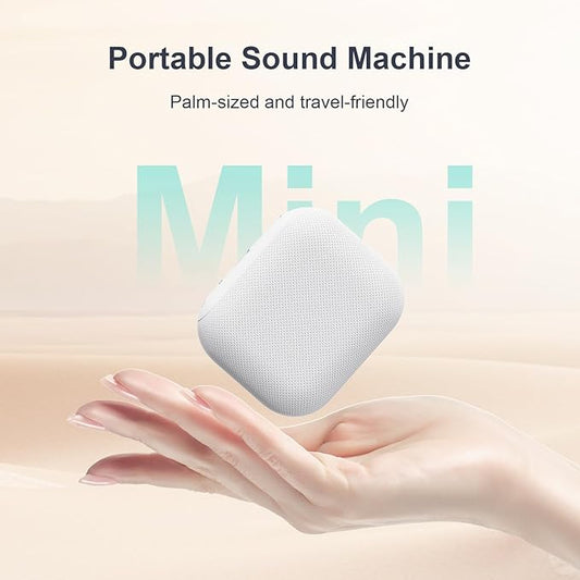ANJANK Mini Travel White Noise Machine for Adults, Portable Sound Machine, 20 Soothing Sounds, Powerful Battery, 30-Level Volume, Sleep Timer, Noise Maker for Baby Kids Sleeping, Gifts, Home