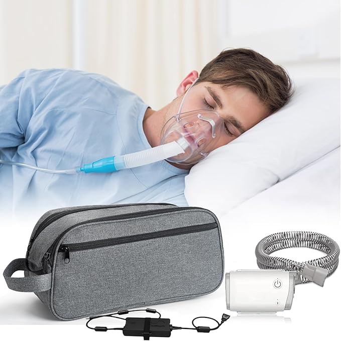 CPAP Travel Bag for ResMed AirMini Machine, Portable Storage Organizer Case Fits for CPAP Machine and Accessorie, Grey