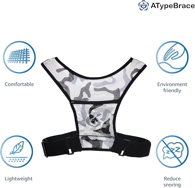 Side-Sleeping Trainer for Side Sleep, Anti Snoring Solution, Stop Snoring and Reduce The Risk for Sleep Apnea,Camouflage