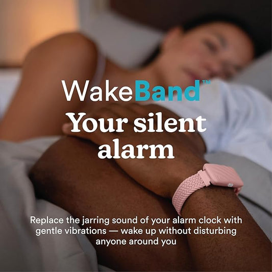 Homedics WakeBand Silent Vibrating Alarm Wristband, Ultra-Light Comfortable Design, 9 Vibration Patterns & 9 Intensities, Up to 6-Day Battery, iOS/Android App, Pink