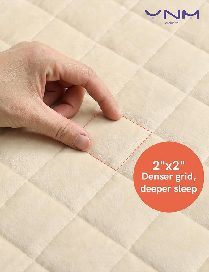 YnM Ultra-Soft Weighted Blanket, Fluffy Bubble Cuddle Heavy Bed Blanket, Plush Faux Fur Big Comforter, Soft & Warm Home Decor Piece (Tie-dye Khaki, 90''x104'' 20lbs, King/Ca King)