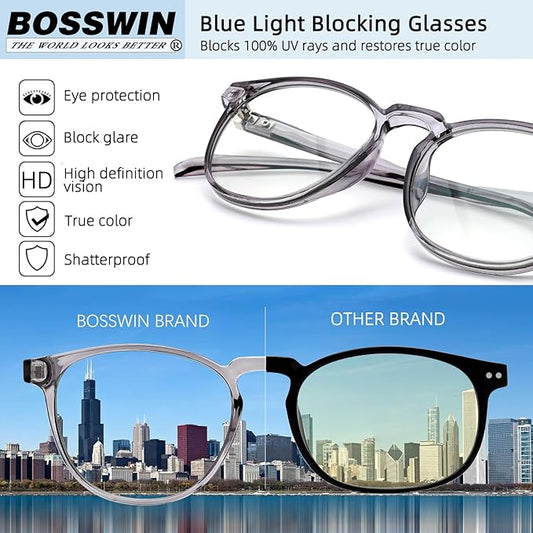 Blue Light Blocking Glasses for women/men - 4Pack Computer Reading/Gaming/TV/Phones Glasses Anti UV Glare Eyestrain