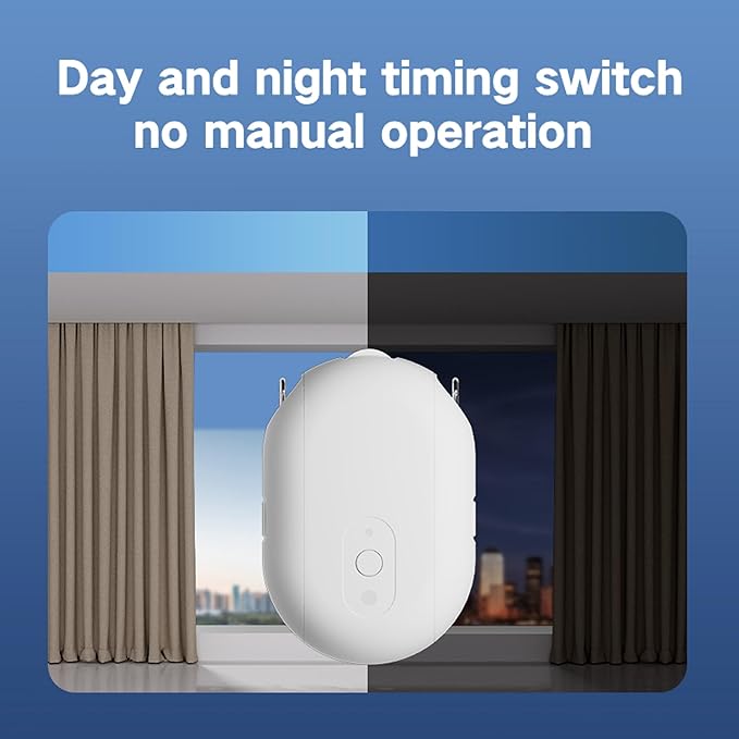 Smart Automatic Curtain Opener and Closer, Bluetooth Curtain Robot with App, Voice, Remote Control for U/T Rails Compatible with Alexa, Google Home, Tuya, Smart Life APP