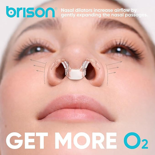 Brison Nasal Dilators for Breathing and Sleeping - 3 Pack Anti Snoring Nose Vents Opener for Better Breathing Sleep ing and Activity Improves Airflow - Soft, Transparent