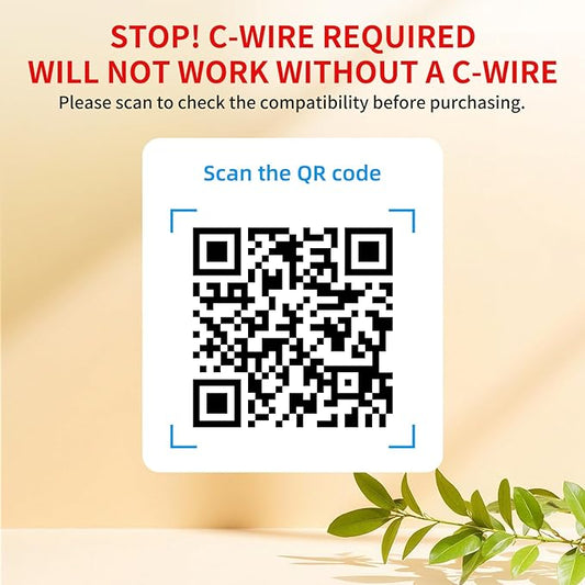 Smart Thermostat for House, WiFi Thermostat Compatible with Alexa and Google Assistant,7day x 8period Programmable Control Tuya/Smart Life, Energy Saving, C-Wire Require