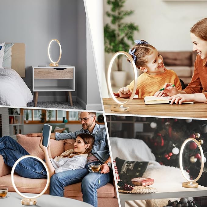 Desk Lamp Light Therapy Lamp,Sun Lamp 10000 Lux with 3 Color Temperatures, Stepless Brightness, Timer & Memory Function, Daylight Lamp,Full Spectrum Light for Home, Office,Decoration-Gold
