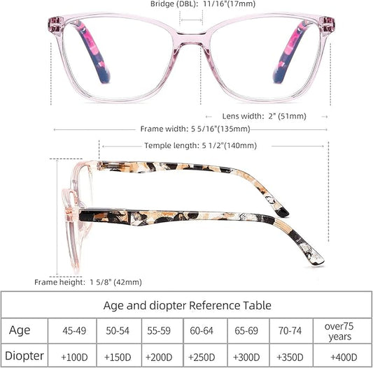 4 Pack Blue Light Blocking Glasses for Women Men,Fashion Square Computer Glasses with Spring Hinge,Anti Eyestrain Eyeglasses(0.0x)