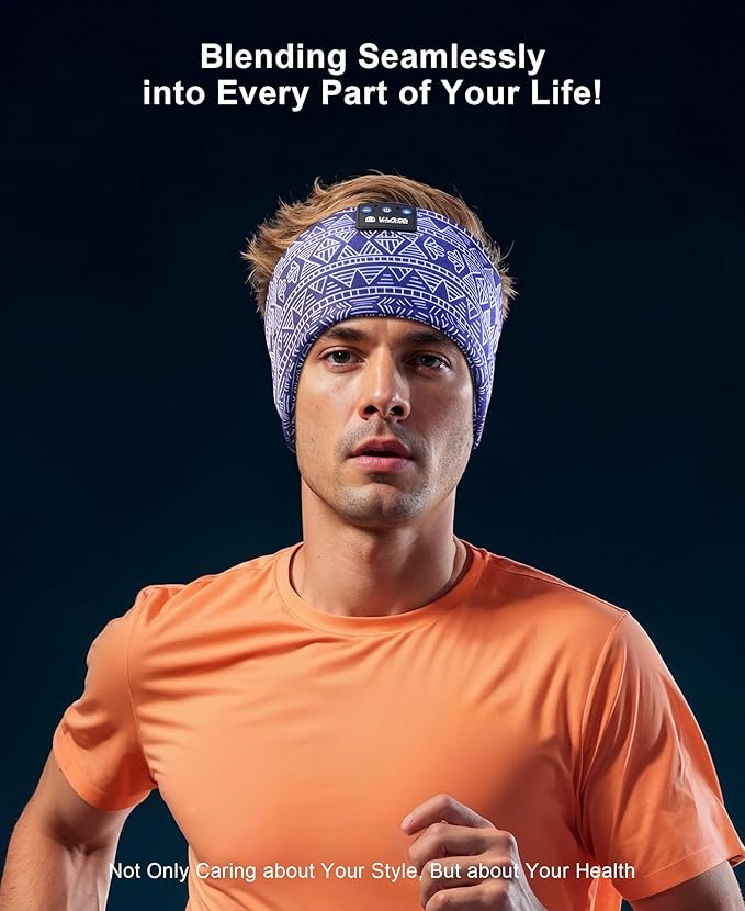 LOVE EYE Sleep Headphones Wireless Headband Headphones Bluetooth 5.4 for Side Sleeper Bluetooth Headband Earphones for Sports for tech Gadgets Gifts