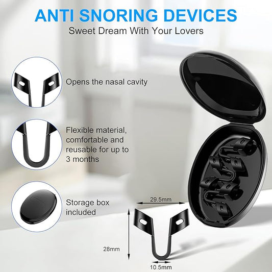 Anti Snoring Devices, Nasal Dilator for Sleeping, Effective to Relieve Snoring, for Nasal Snorers, Reusable Snoring Device to Enjoy a Peaceful Night's Sleep - 3 Pack (L)