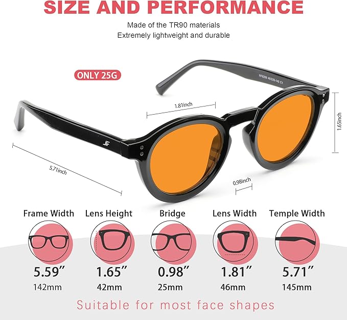 Sleep Blue Light Blocking Glasses for Men and Women, Computer Gaming Glasses Anti Eyestrain & UV Glare