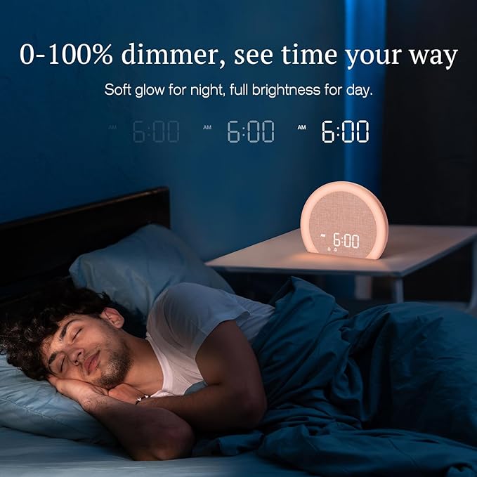 ANJANK Loud Alarm Clock with Wireless Bed Shaker, Vibrating Dual Alarm with Light Wake Up for Heavy Sleepers & Hearing Impaired, 9-Color Night Light, 8 Alarms, 0-100% Dimmer, USB Charger, Bedroom
