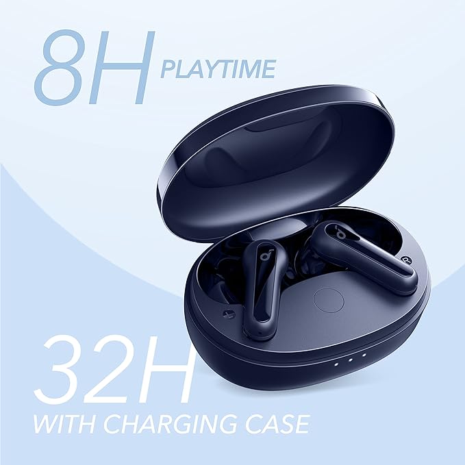Soundcore by Anker Life P2 Mini True Wireless Earbuds, Bluetooth 5.2, 10mm Drivers for Big Bass, Custom EQ, 32H Playtime, Fast Charging, Comfortable, Tiny Size for Daily Use, Commute, Work