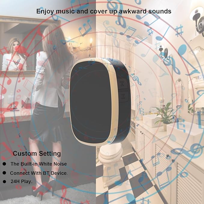 White Noise Sound Machine, 36 Relaxing Sounds Including Natural Soothing Sounds and Sleep Noise, Speaker for Home, Office, Hotel,Toilet,for Portable Travel. (Dark Black, smal)