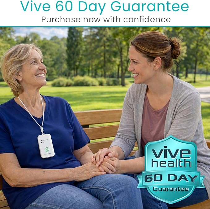 Vive Wireless Call Button - Emergency Alert System for Patients - Smart Portable Medical Panic Button - Notifies Nurse or Caretaker When Elderly Senior Needs Help - Perfect for Home Wander Prevention
