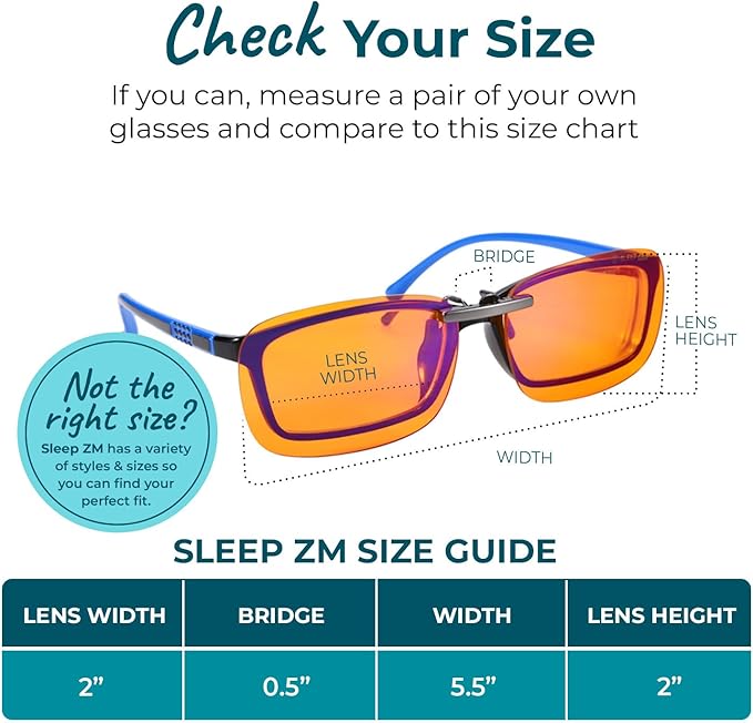 100% Clip On Blue Light Blocking Glasses - Better Sleep Anti Eye Strain Protection - Computer Gaming Women Men