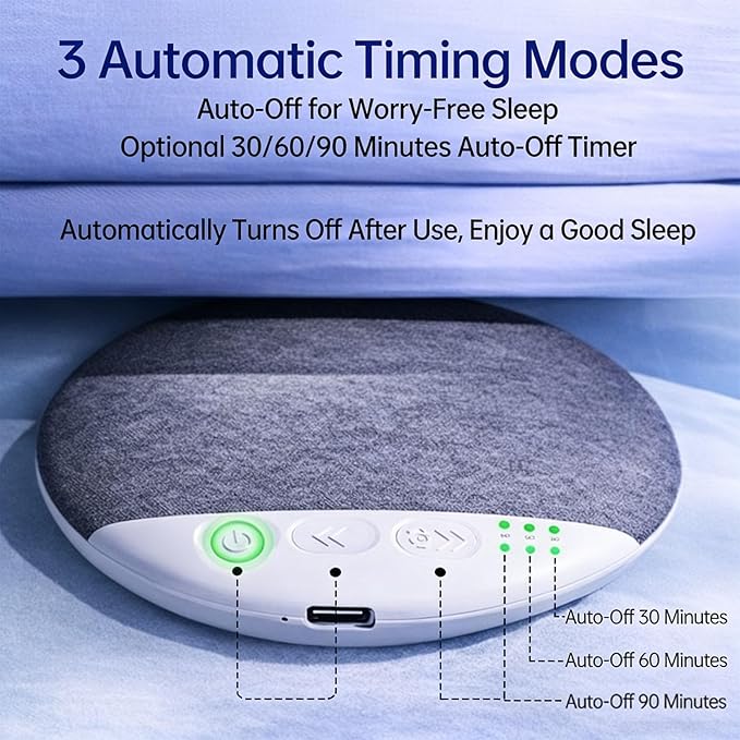 Ultra-Thin Bluetooth Pillow Speaker for Sleeping, Built-in White Noise to Support Sleep, Dual-Mode Bone Conduction & Speakers Audio, Features A Three-Dimensional Bass Effect (2Pcs Pink)